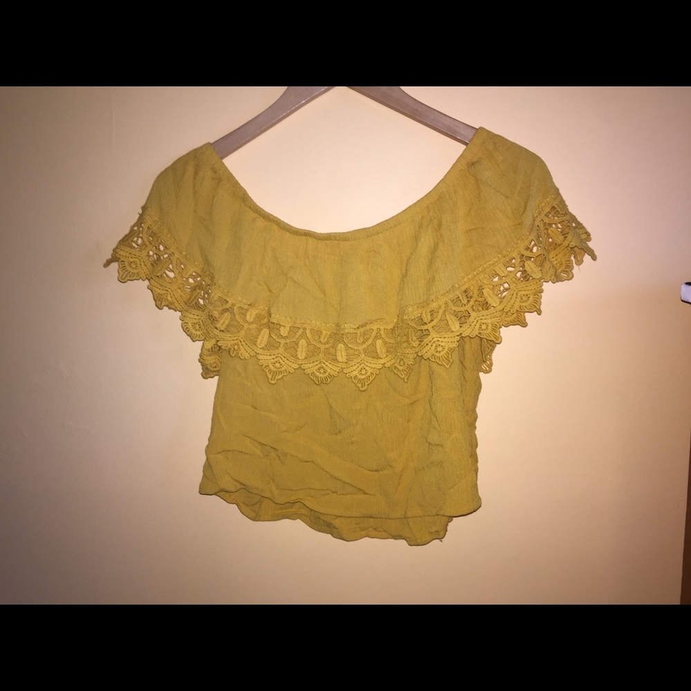 Mustard off the shoulder top